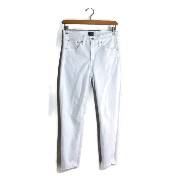 J. Crew Denim - J Crew High Rise White Skinny Jeans Size 28